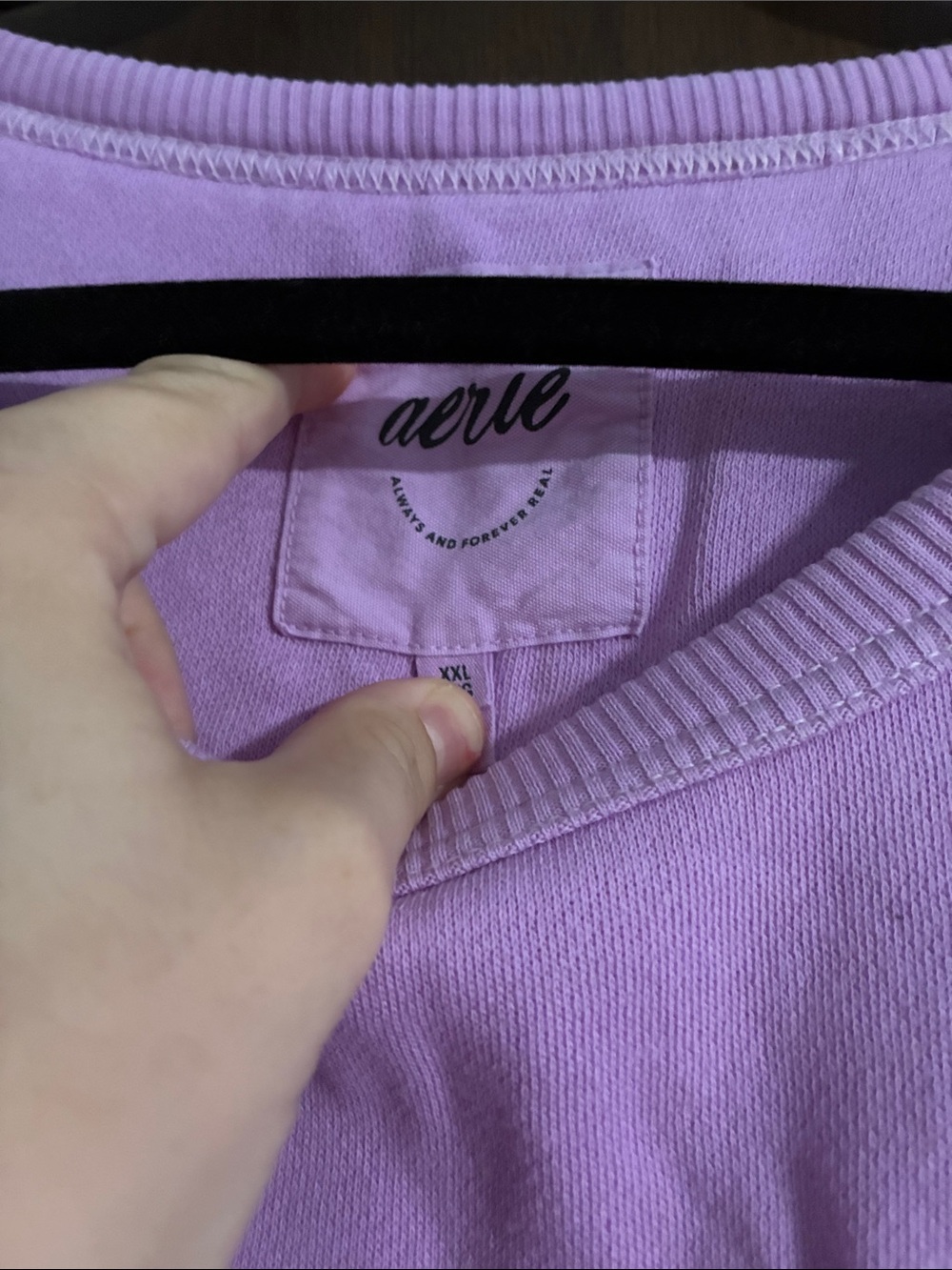 Aerie XXL Lilac oversized sweatshirt - Picture 2 of 5